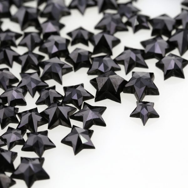 Black Diamond Star shape in rose cut from 0.20 ct to 2.00 ct