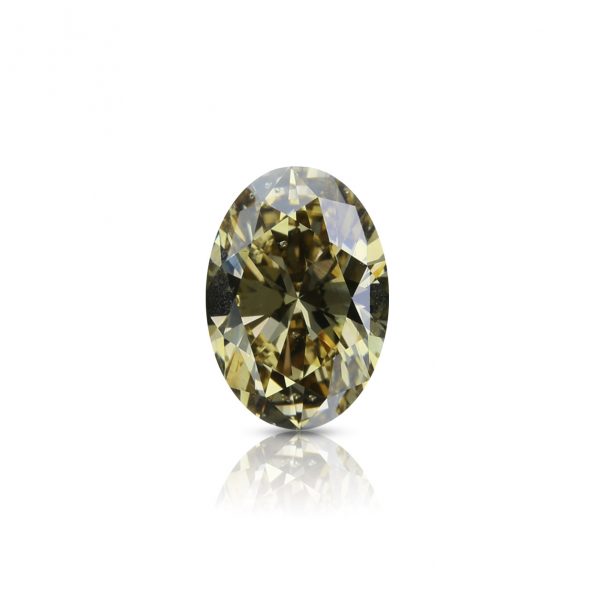 1.06 ct. Natural Fancy Dark Brown Yellow Oval Shape diamond, GIA