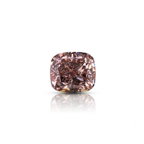 0.50 ct. Natural Fancy Orangy Pink Cushion shape Diamond, GIA certified