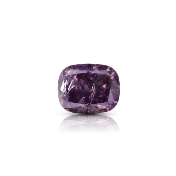 0.78 ct. Exceptional Natural Fancy Deep Pink Purple Cushion Modified Brilliant Cut Diamond, GIA Certified