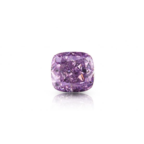 0.26 ct. Exceptional Natural Fancy Intense Pink Purple Cushion Modified Brilliant Cut Diamond, GIA Certified