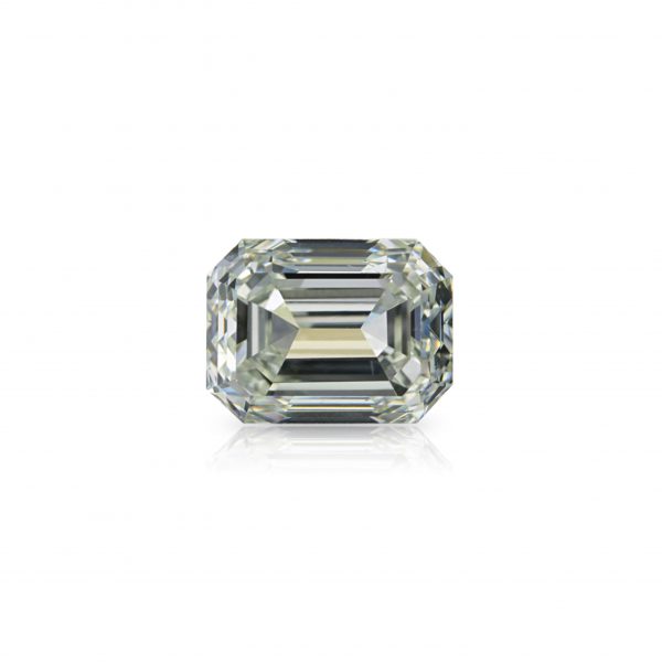 2.01 Ct. Natural Faint Green emerald shape Diamond, GIA certified