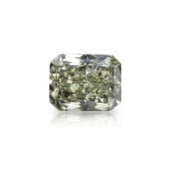 Natural Fancy grayish yellowish green 2.75 ct. VS1 Radiant shape Diamond with GIA certified
