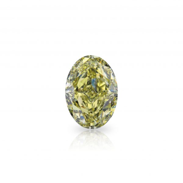 1.11 ct. Natural Fancy Yellow Oval cut Diamond with GIA certified.
