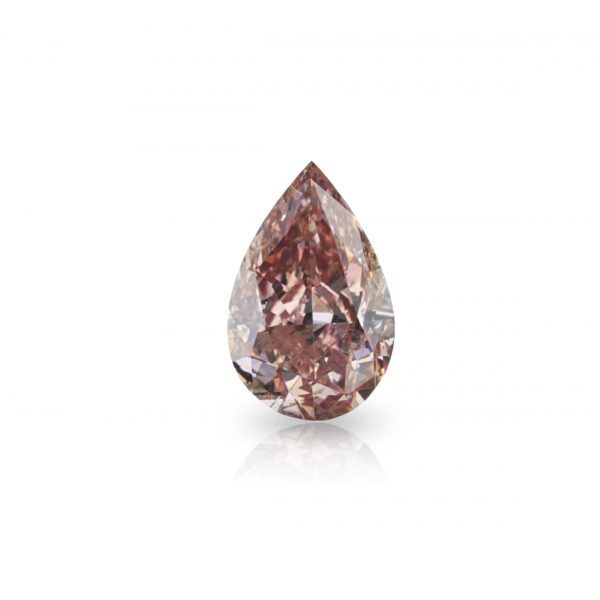 0.50 ct. Natural Fancy orangy Pink Pear shape Diamond, GIA certified