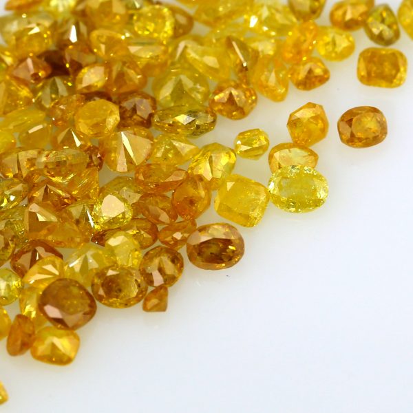 Natural Fancy Intense Orange Yellow Fancy shape diamond 0.20 ct and 0.50 ct Up sizes.