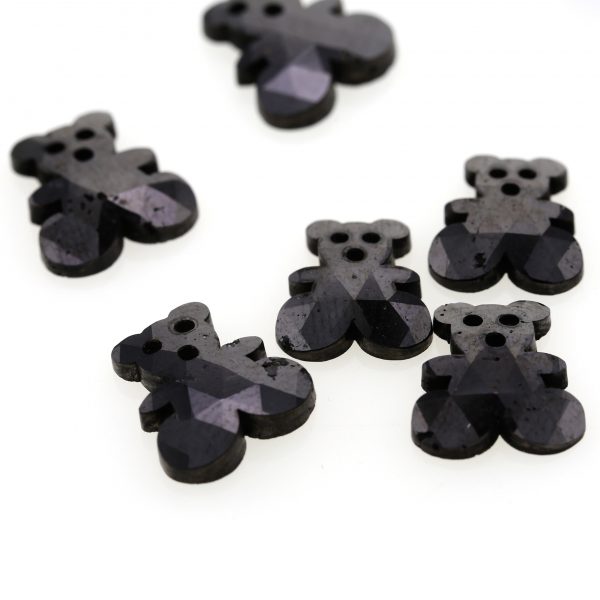 Black Diamond Teddy Bear shape in rose cut from 1.00 ct to 2.00 ct