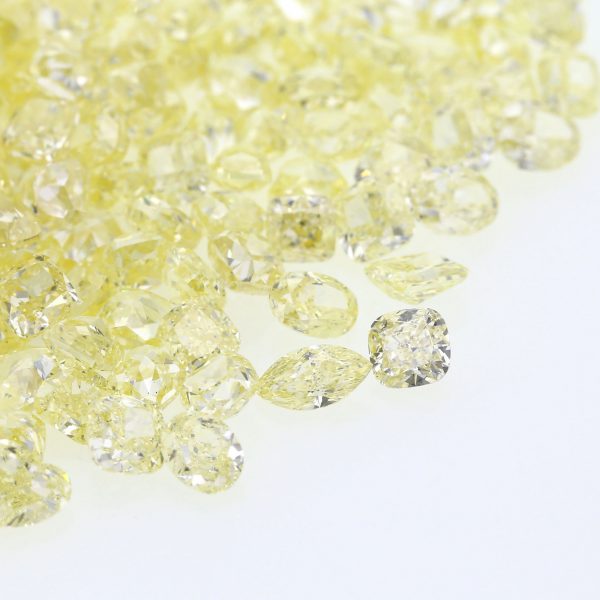 Natural Fancy Light Yellow Fancy shape diamond 0.50 ct and Up sizes. VS