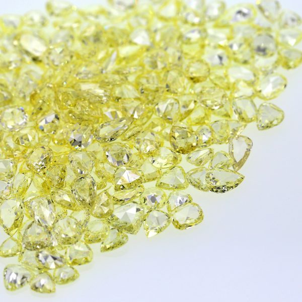 Natural Fancy Yellow Fancy shape Rose cut Diamond 0.20 ct to 0.45 ct sizes. VS-SI