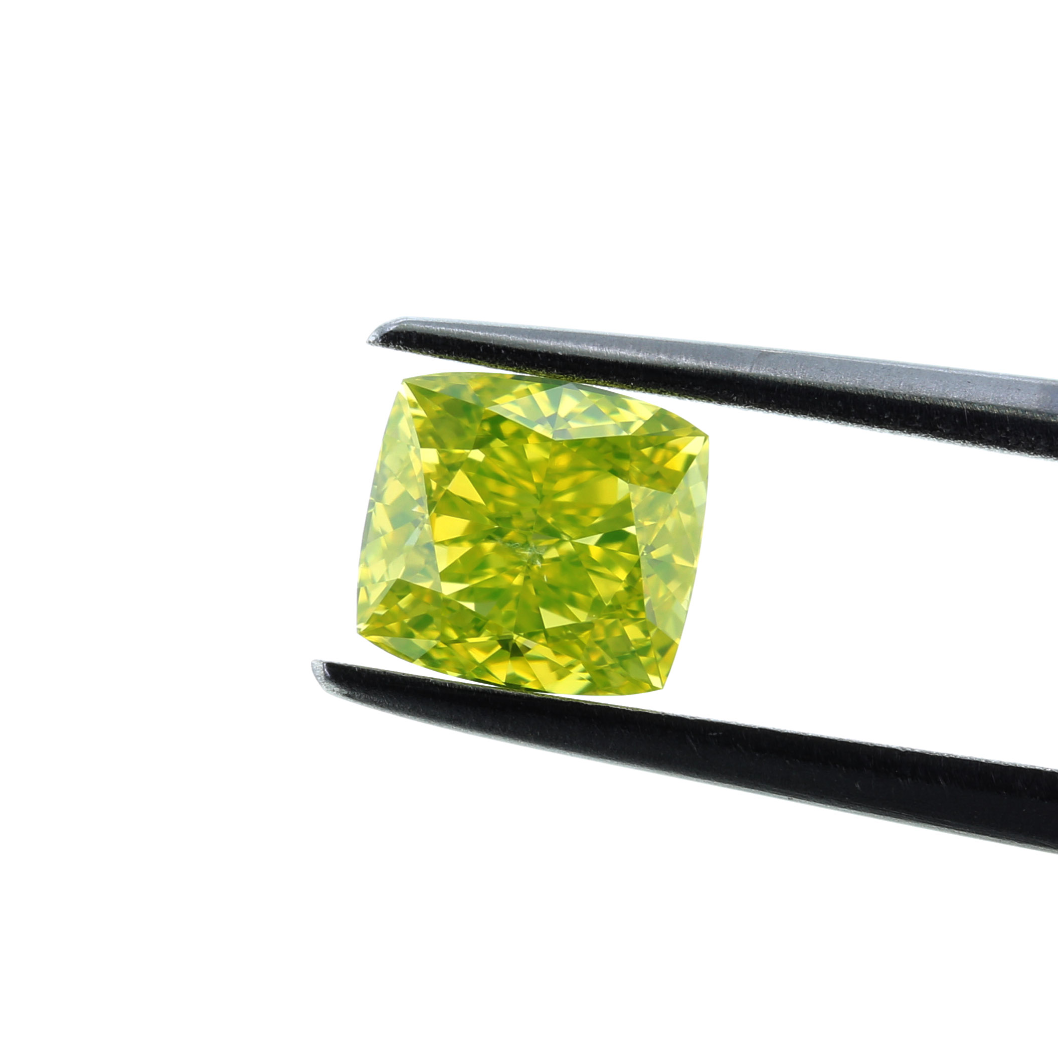 Neon Green Natural Fancy Vivid greenish Yellow 1.21 ct. VS2