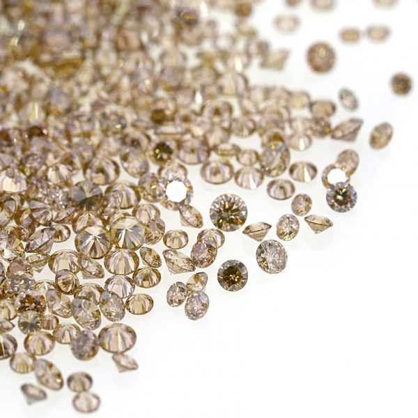 Natural Light Champagne Brown Diamond Round Brilliant Cut diamonds from 0.002 CT TO 0.20 CT.