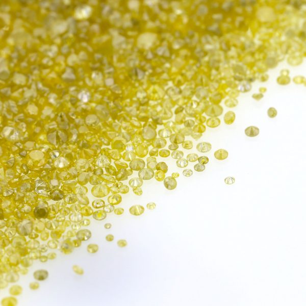 Natural Light Yellow 0.002 CT TO 0.20 Ct. Round Brilliant Mix size. I3 Cap Color