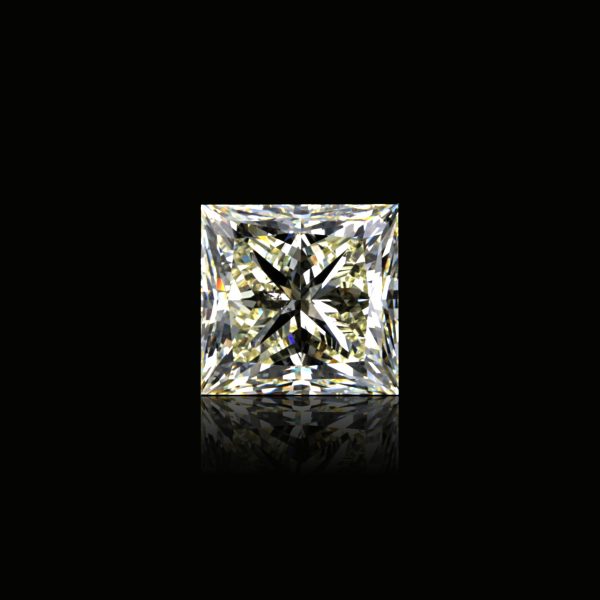 2.52 Natural O-P Color Princess Cut Diamond, GIA Certified