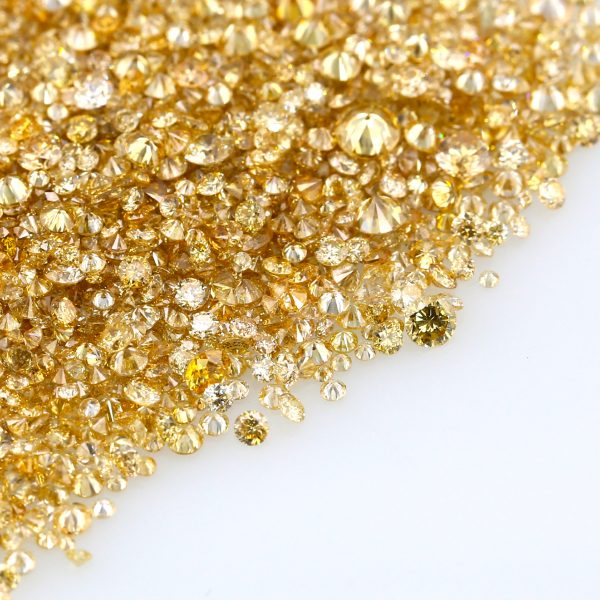 Natural Fancy Light Orange 0.002 CT TO 0.20 Ct. Round Brilliant Mix size. VS-SI