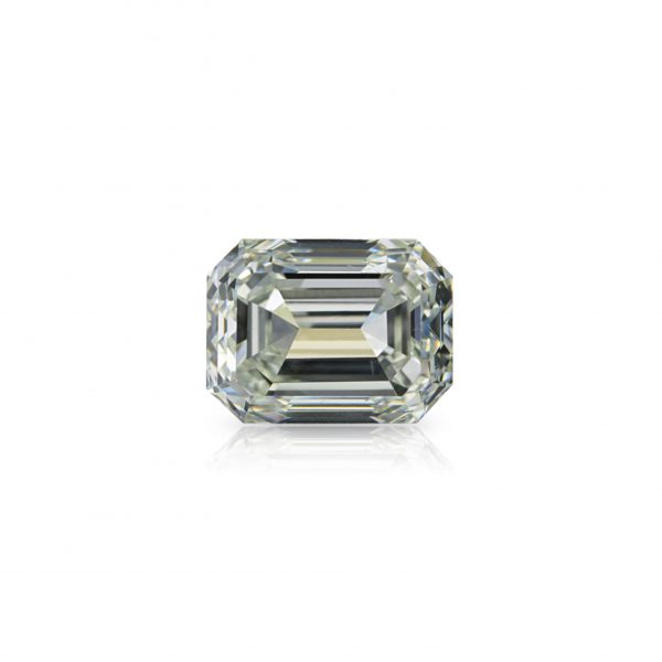 2.01 Ct. Natural Faint Green emerald shape Diamond, GIA certified