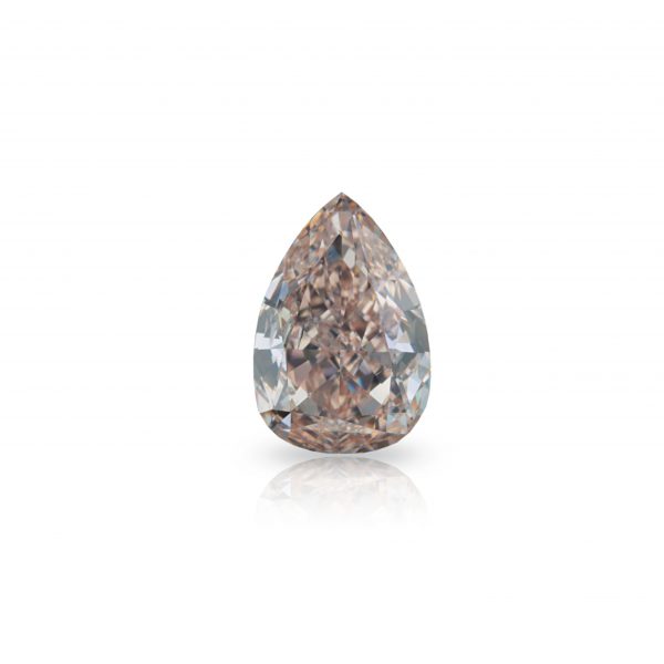 0.72 ct. Natural fancy light Brownish Pink Pear shape Diamond, GIA certified